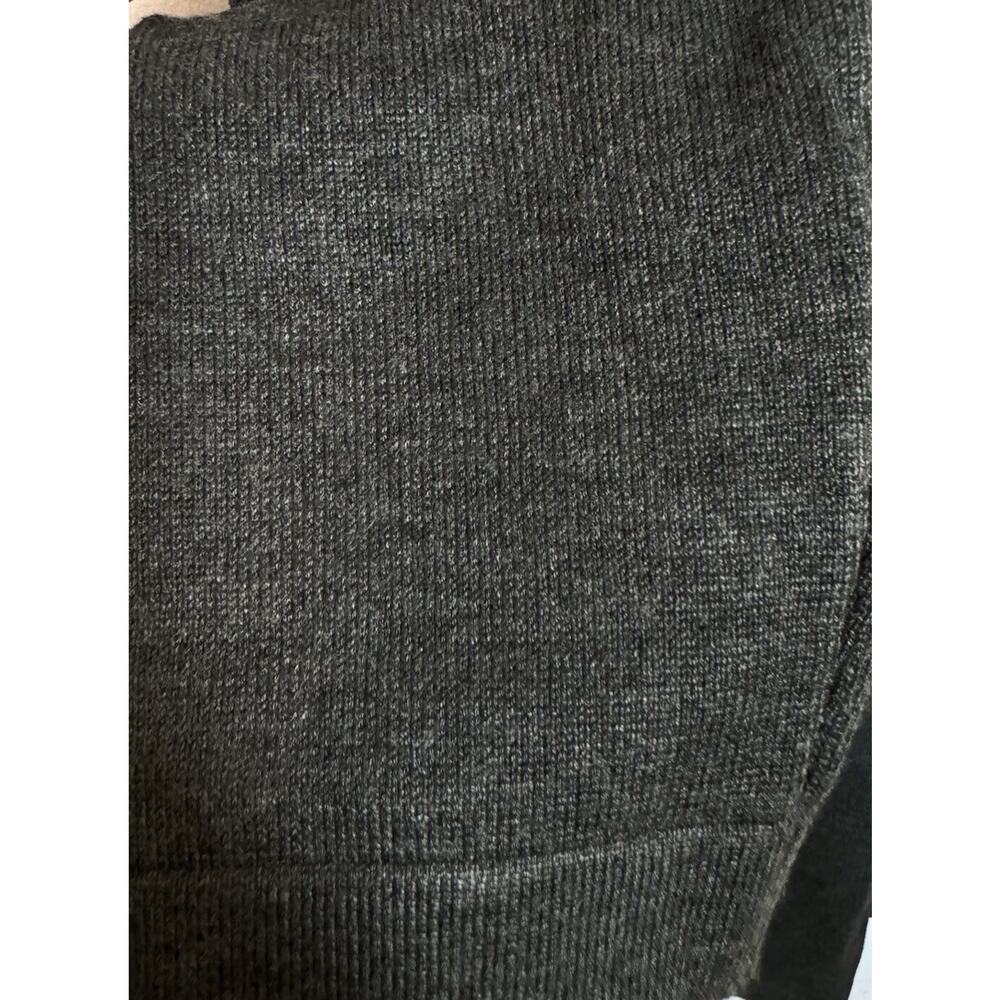 Magaschoni Dark Gray Longline Duster Open Front Cardigan Sweater Petite Medium - Picture 4 of 6
